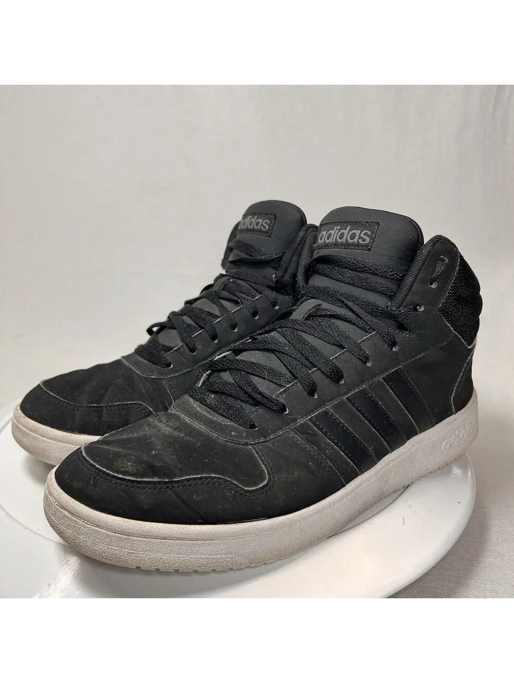 Adidas Hoops 2.0 Mid Black Carbon DB0113 Size 12